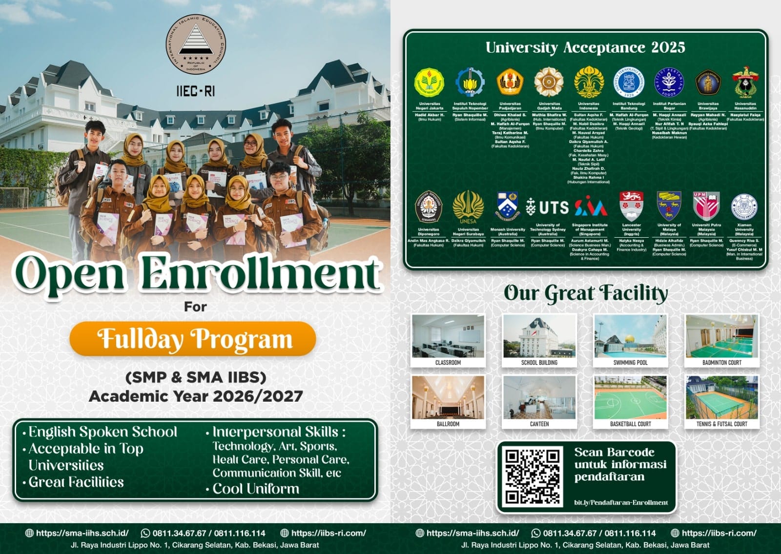 Penerimaan Peserta Didik Baru IIEC-RI (SMP-IISS) 20262027